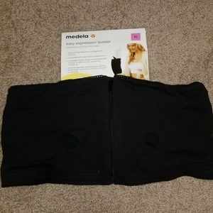 Hands-free breast pumping bustier